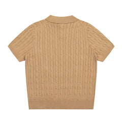 RALPH LAUREN SHORT-SLEEVE POLO KNIT SWEATER STYLE 433