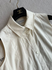 MONCLER SLEEVELESS PLEATED DRESS 269705