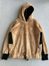 MONCLER 25S FUZZY TEDDY FLEECE HOODIE IN BROWN 042