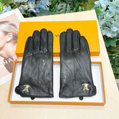 LV GLOVES IN BLACK LAMBSKIN 464977