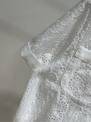 CELINE SHORT SLEEVE CUT-OUT SHIRT 273109