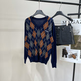 MIUMIU LONG-SLEEVE V-NECK SWEATER 275895