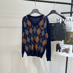 MIUMIU LONG-SLEEVE V-NECK SWEATER 275895