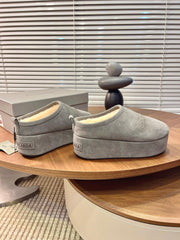 BALENCIAGA 25S AURALEE SLIP-ON 50 MM IN GREY SUEDE