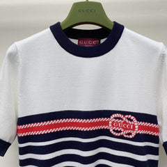 GUCCI SHORT-SLEEVE KNIT TOP 253099