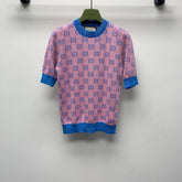 GUCCI SHORT-SLEEVE KNIT TOP 257395