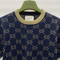 GUCCI SHORT-SLEEVE KNIT TOP 257396