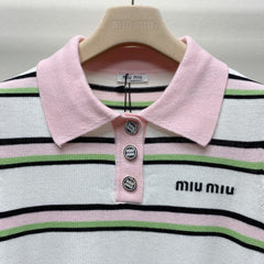 MIUMIU KNIT POLO SHIRT 268104