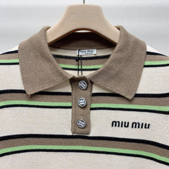 MIUMIU KNIT POLO SHIRT 268105