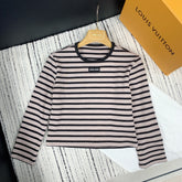 MIUMIU STRIPED KNIT SWEATER WITH CREW NECK 274375