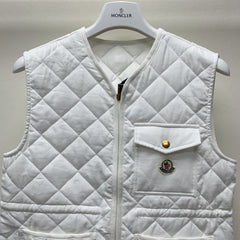MONCLER 25S DOWN VEST IN WHITE 081