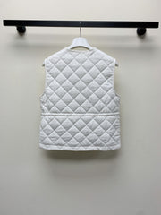 MONCLER 25S DOWN VEST IN WHITE 081