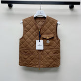 MONCLER 25S DOWN VEST IN BROWN 080