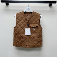 MONCLER 25S DOWN VEST IN BROWN 080