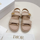 DIOR BACK-STRAP SANDALS 25S IN BEIGE CALFSKIN
