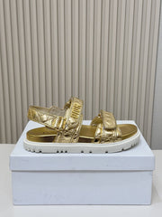 DIOR BACK-STRAP SANDALS 25S IN GOLD CALFSKIN
