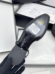 CC SLINGBACK 25S 25 MM IN BLACK TWEED AND FABRIC