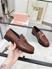 PENNY LOAFERS IN BROWN BLENDED CALFSKIN