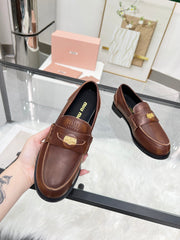 PENNY LOAFERS IN BROWN BLENDED CALFSKIN