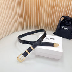 Medium Western Belt 25mm Black Snake Embossed Calfskin Ghw