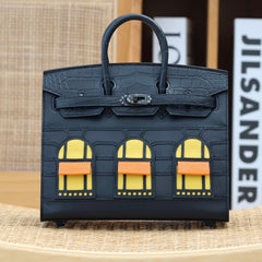BIRKIN FAUBOURG TOUCH 20 IN BLACK CALFSKIN WITH SILVER HARDWARE