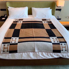 BLANKET 170 CM IN COLORFUL WOOL AND CASHMERE 118341