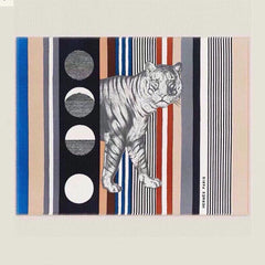 TIGRE BAYADERE BLANKET 170 CM IN COLORFUL CASHMERE 390805