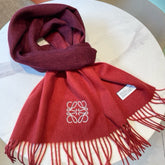 SCARF 180 CM IN CHERRY RED MIX JAM RED WOOL AND CASHMERE 415203