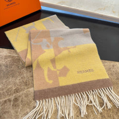 HERMES 25S SCARF 170 IN CASHMERE 854664