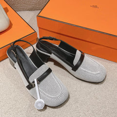 INFINIE 50 PUMP BLACK AND WHITE LAMBSKIN