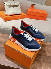 MAINLAND SNEAKER IN NAVY BLUE SUEDE AND CALFSKIN 959294