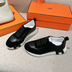 MAINLAND SNEAKER IN BLACK SUEDE AND CALFSKIN