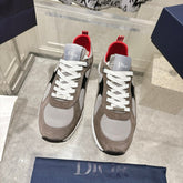DIOR 25S MILE SERIES SNEAKERS 25MM IN BROWN SUEDE