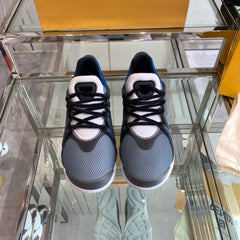 FENDI TAG SNEAKER IN BLACK MIX BLUE MESH AND RUBBER