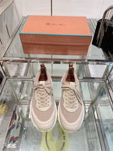 SNEAKER IN LIGHT PINK CANVAS MIX SUEDE WITH LAMBSKIN