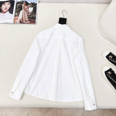 CC 25 Tie Shirt White Cotton