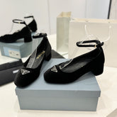 PRA NAPPA MARY JANE PUMPS BLACK SATIN