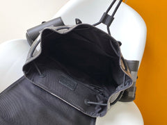 LV 25S CHRISTOPHER BACKPACK 47 IN DAMOFLAGE BLACK CALFSKIN