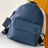 LV 25S TAKEOFF BACKPACK 43 IN ATLANTIC BLUE CALFSKIN