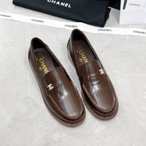 CC MOCCASINS IN BROWN CALFSKIN