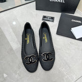 BALLET FLAT 10 MM IN BLACK RAFFIA