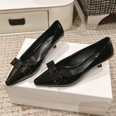 TRIOMPHE HIGH PUMP 5 CM IN BLACK PATENT CALFSKIN
