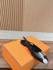 Innocente Slingback Suede Goatskin Black