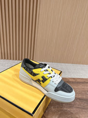 FENDI MATCH TRAINER IN MULTICOLOR CALFSKIN AND HIGH-DENSIITY FABRIC