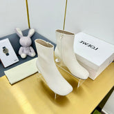 LW TOY ANKLE BOOTIE WHITE NAPPA LAMBSKIN