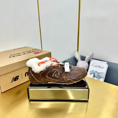 MIUXNB 530 SNEAKERS IN BROWN CALFSKIN SHEARLING