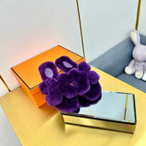 0RAN SHEARLING SANDALS PLUM PURPLE