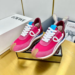 BALLET RUNNER 2.0 IN BRIGHT PINK SUEDE AND LYCRA FABRIC