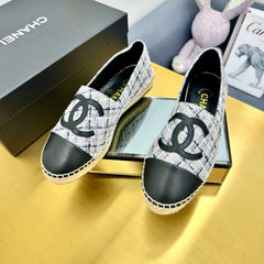 CC ESPADRILLES PLATFORM 25S MIX COLOR TWEED AND BLACK CALFSKIN
