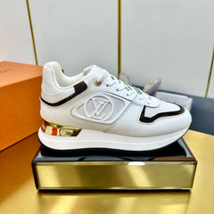 NEO RUN AWAY SNEAKER IN WHITE MIX CHOCOLATE BROWN CALFSKIN